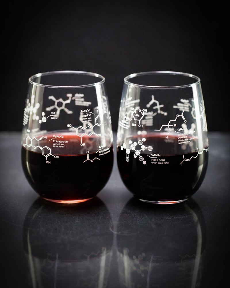 Wine Chemistry Stemless Wine Glasses