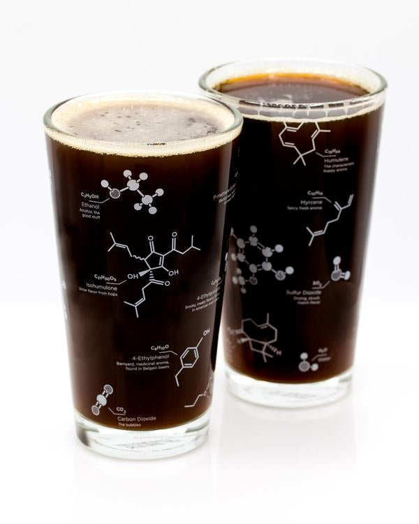 Chemistry of Beer Pint Glass Set
